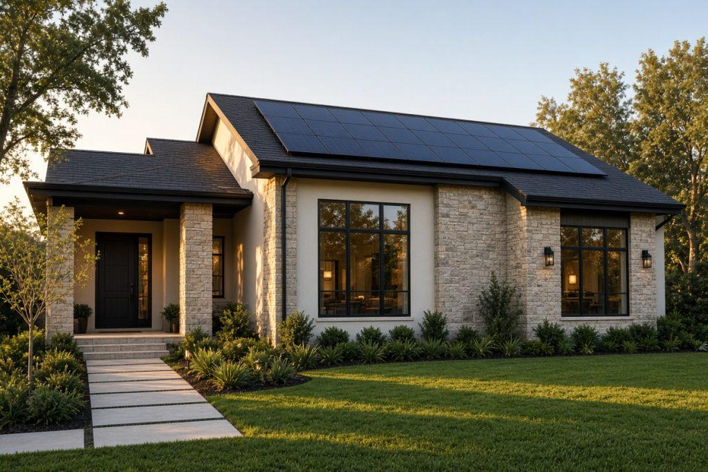 Integrated solar shingle roof Dallas